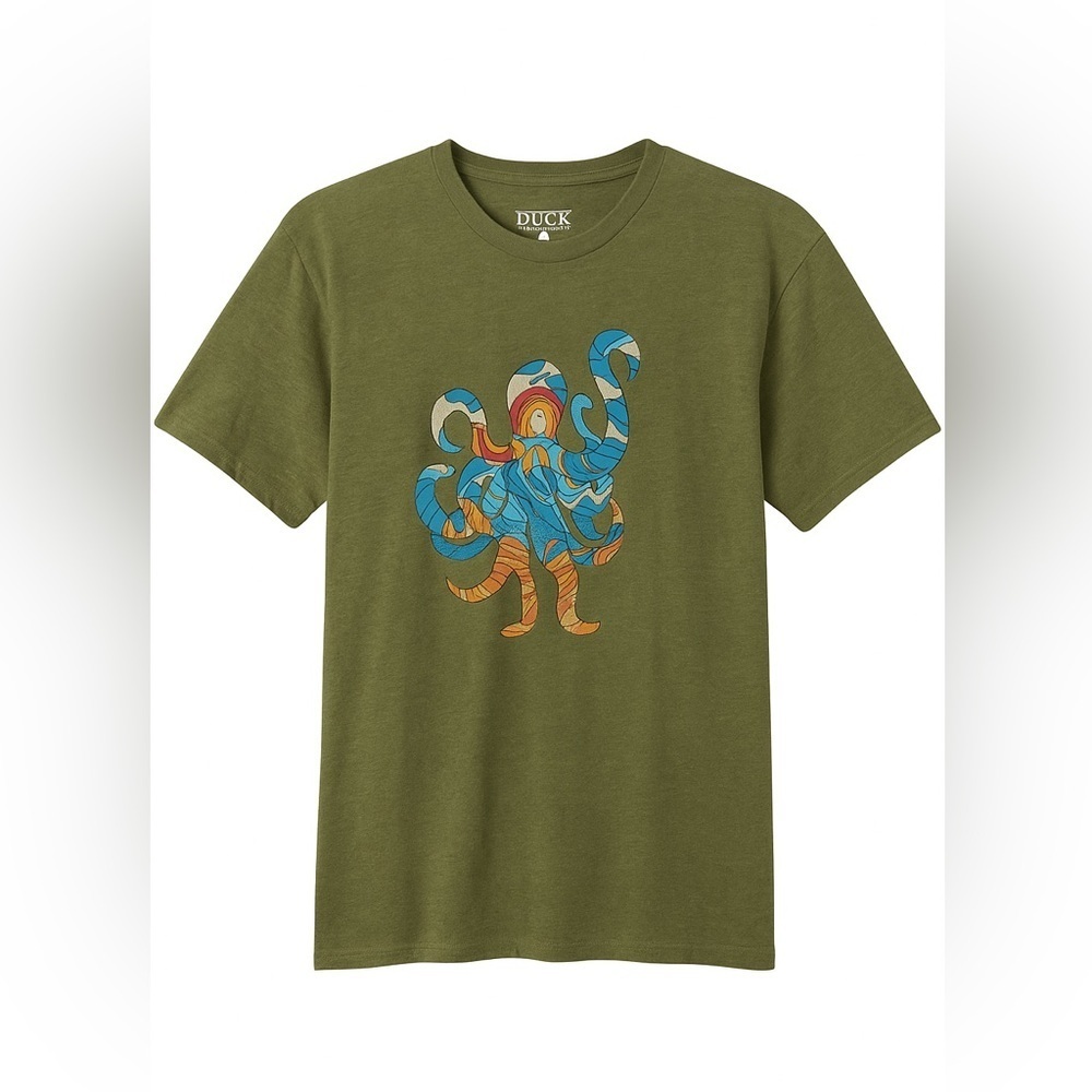 Vintage Graphic Tee Graphic Olive Green T-Shirt XL
